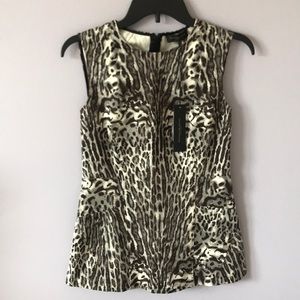 Donna Karan animal print top. NWT